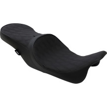 Asiento Touring de perfil bajo — 30-1/2" total, conductor 13-3/4"×13", Negro
