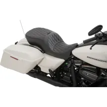 Asiento grande Touring — 80 cm total, 35 cm conductor, 38,5 cm pasajero, 2-Up, Negro