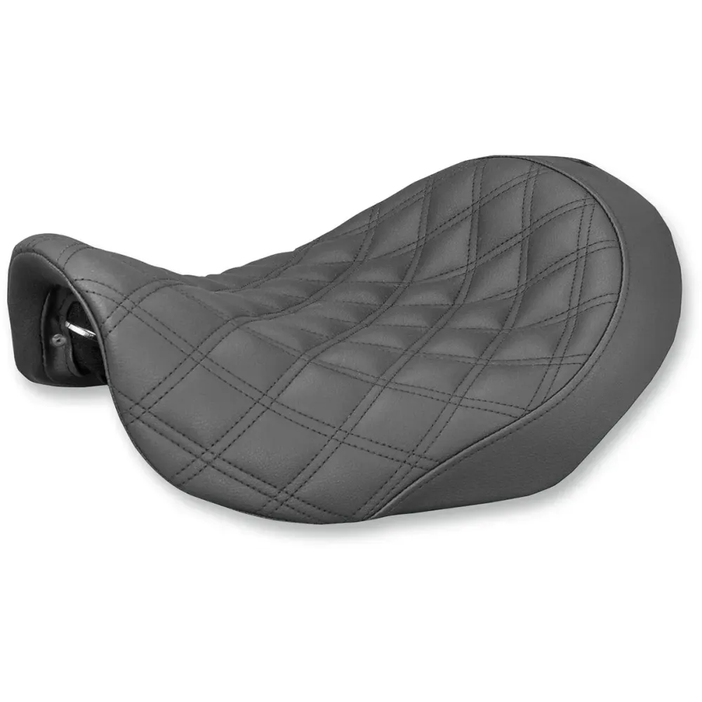 Asiento Solo Renegade con costura enrejada — 39.5 cm (15-1/2"), 30.5 cm (12"), negro