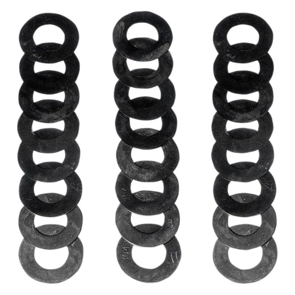 Valve Spring Seat Shims — 0.060"/0.030"/0.015", 1.200" OD, 0.570" ID, 24-pack