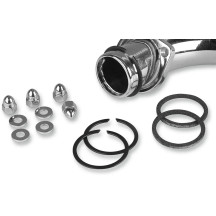 Exhaust Port Gasket Kit — Stainless steel, chrome acorn nuts