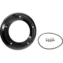 Tapa Derby Assault con ventana — Negro brillante, aluminio 6061-T6