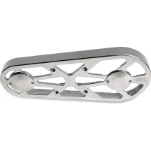 Primary Belt Cover — Chrome, fits 3" open BDL belt drive, 3-1/2" x 4" motor plate
