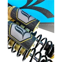 Legend REVO ARC Suspensión de muelle Piggyback para FXD Models — 330 mm (13"), de servicio pesado, trasero, dorado