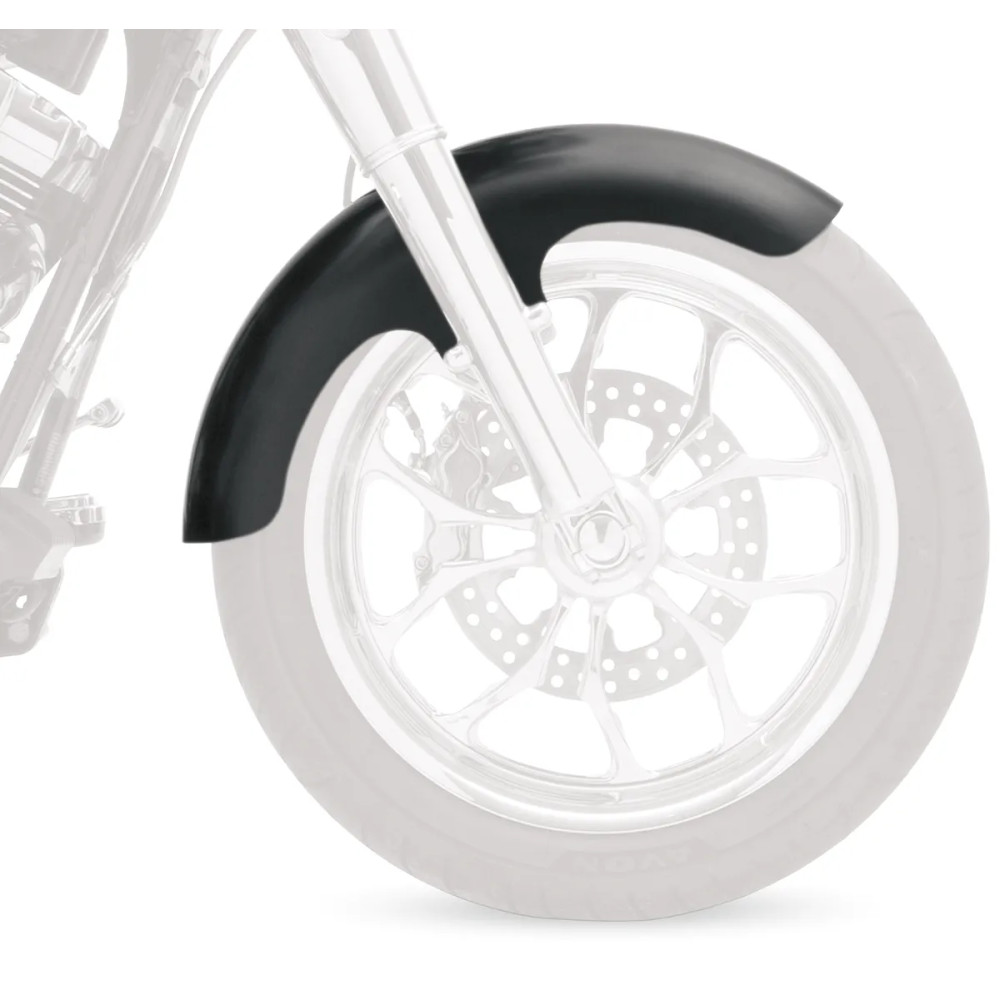 Tire Hugger Front Fender for Dresser — 21" wheel, 6-1/4" fender width, 33" contour, Black E-Coating