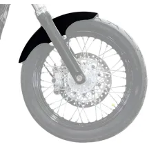 Aleta delantera Serie Hugger con bloques de montaje para Softail/Dyna — Delantera, rueda 19", negro, recubrimiento E-coat