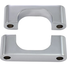Tire Hugger Front Fender Mounting Block — 21", Front, Chrome