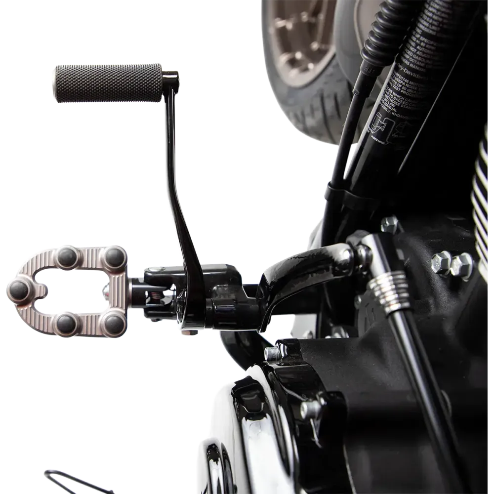 Montura estriada para estribo — Montaje para conductor, delantero, negro, par