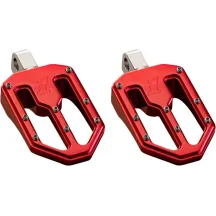 Reposapiés Moto V1 — 89 mm (3-1/2\"), 57 mm (2-1/4\"), Montaje macho, Rojo