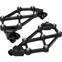 Mini reposapiés Diamond — 24 cm x 11 cm, negro anodizado