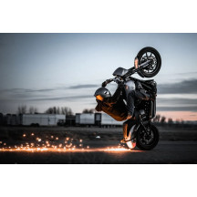 Rotor de freno Cubiq™ — 299 mm, Flotante completo, Negro/Cromo