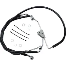 Kit de líneas de freno de vinilo negro de longitud extendida — Sobredimensionado +15,2 cm (6"), sin ABS