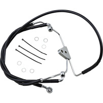 Extended Length Black Vinyl Brake Line Kit — Oversize +15.2 cm (6"), without ABS