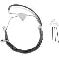 Kit de línea de freno de vinilo negro de longitud extendida — 16", 28-7/8", sobredimensionado +2", delantero