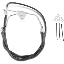 Extended Length Black Vinyl Brake Line Kit — 16 in, 36.875 in, Oversize +10 in, front