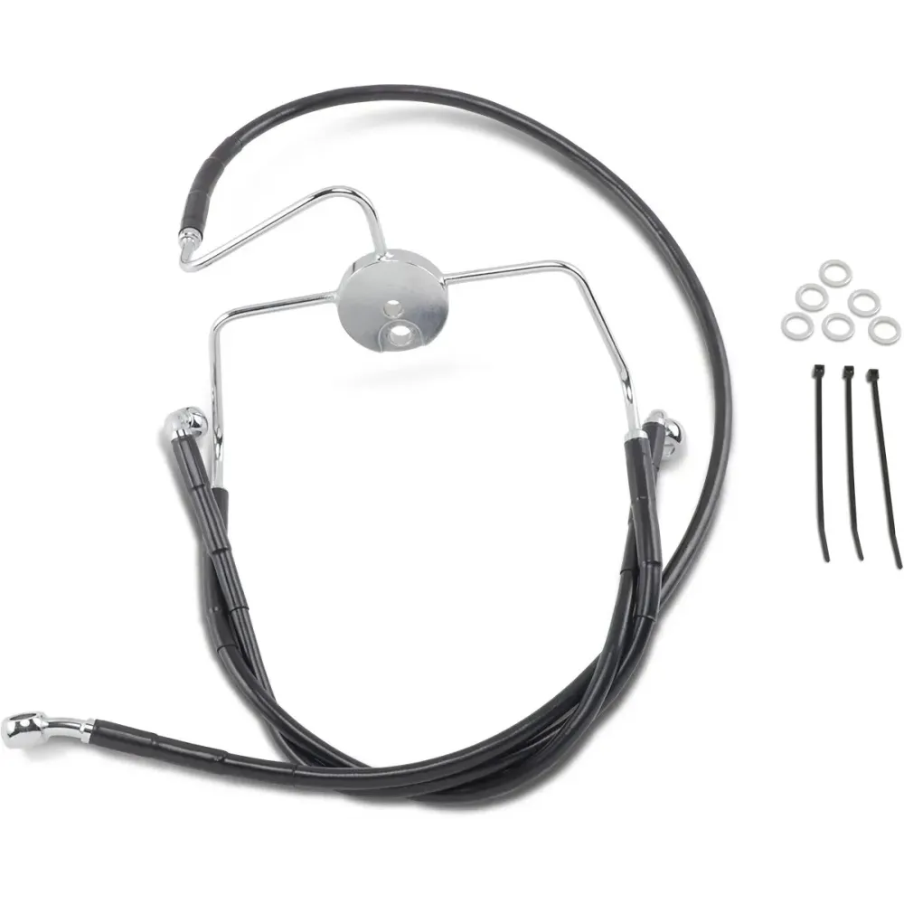 Kit de línea de freno de vinilo negro de longitud extendida — Sobredimensionado +15.2 cm (6"), 40.5/80 cm
