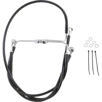 Extended Length Black Vinyl Brake Line Kit — 16\", 35-1/2\", Oversize +10\"