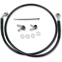 Stainless Steel Brake Line Kit — 97.5 cm, front upper, black