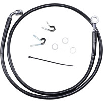Extended Length Black Vinyl Brake Line Kit — 107.5 cm, oversize +10.2 cm, front