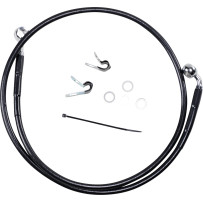 Extended Length Black Vinyl Brake Line Kit — Oversize +6\", 112.5 cm