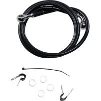 Extended Length Black Vinyl Brake Line Kit — 123 cm (48-3/8\"), front