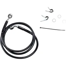 Extended Length Black Vinyl Brake Line Kit — Oversize +10.2 cm (4"), 116 cm (45-3/4")
