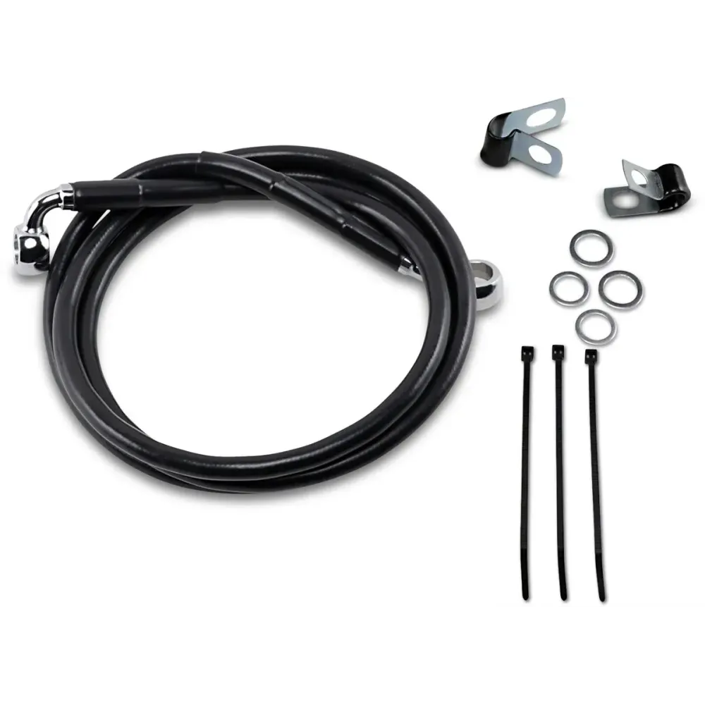 Kit de líneas de freno de vinilo negro de longitud extendida — 130 cm (51-3/16"), Sobredimensionado +6"