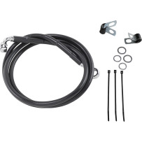 Extended Length Black Vinyl Brake Line Kit — 135.5 cm (53-1/4"), Oversize +20.3 cm (8")