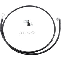 Extended Length Black Vinyl Brake Line Kit — 140.5 cm (55-1/4"), Oversize +25.4 cm (10"), Front