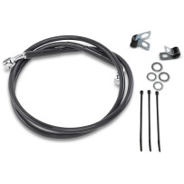 Extended Length Black Vinyl Brake Line Kit — 112 cm (44"), Oversize +5.1 cm (2")