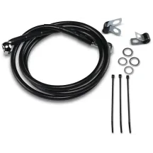 Kit de líneas de freno de vinilo negro de longitud extendida — 132 cm (52"), Sobredimensionado +25.4 cm (10"), Delantero