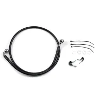 Kit de latiguillos de freno de acero inoxidable — 98.5 cm, Negro