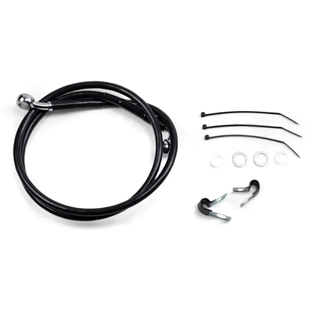 Kit de línea de freno de vinilo negro de longitud extendida — 104 cm (40-7/8"), sobredimensionado +5,1 cm (2")