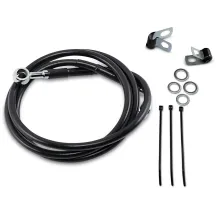 Kit de latiguillos de freno de vinilo negro de longitud extendida — Sobredimensionado +10.2 cm (4"), 129 cm (50-7/8"), delantero