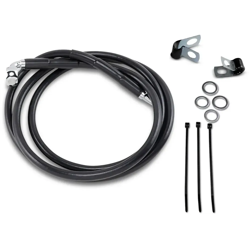 Kit de línea de freno de vinilo negro de longitud extendida — 134.5 cm (52-7/8"), sobredimensionado +15.2 cm (6")