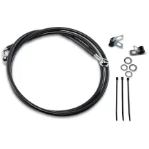 Kit de líneas de freno de vinilo negro de longitud extendida — 54-7/8" de longitud, sobredimensionado +8", montaje delantero