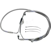 Kit de líneas de freno de acero inoxidable de longitud extendida — Sobredimensionado +10,2 cm (4"), 39 cm y 68,5 cm, sin ABS