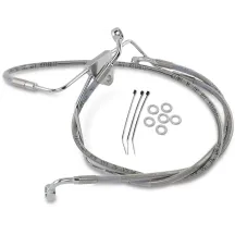 Kit de líneas de freno de acero inoxidable de longitud extendida — 16", 32-7/8", Sobredimensionado +6", Delantero