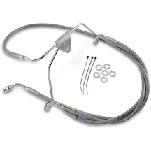 Kit de líneas de freno de acero inoxidable de longitud extendida — Sobredimensionado +20.3 cm (8"), 40.5 cm (16"), 88.5 cm (34-7