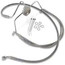Kit de latiguillos de freno de acero inoxidable de longitud extendida — Sobredimensionado +6 pulg., 31,5 pulg., Delantero