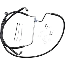Kit de línea de freno de vinilo negro de longitud extendida — 54,5 cm, 44 cm, 82 cm, Sobredimensionado +10,2 cm