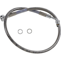 Latiguillo de freno de acero inoxidable de longitud extendida — Sobredimensionado +5,1 cm (2"), 60 cm (23-1/2"), con ABS, platea