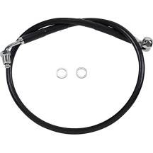 Latiguillo de freno de acero inoxidable de longitud extendida — 65 cm (25-1/2"), sobredimensionado +10,2 cm (4"), delantero supe