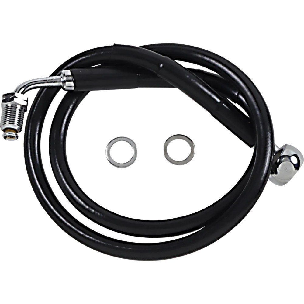 Línea de freno de acero inoxidable de longitud extendida — 70 cm (27-1/2"), sobredimensionado +15.2 cm (6"), delantero superior,