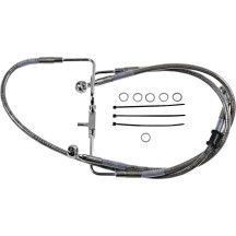 Línea de freno de acero inoxidable de longitud extendida — 94 cm (37"), sobredimensionada +20.3 cm (8"), sin ABS