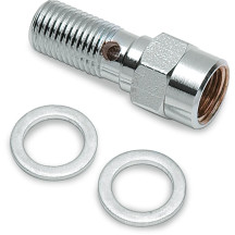 Perno Banjo con Soporte para Interruptor de Luz de Freno — 3/8-24, cromado