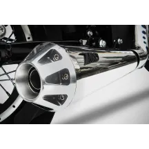Kit completo Zard cónico sistema de escape 2:1 H-D Sportster — 2-into-1, para Evo 883-1200, rosca O2 M12, acero inoxidable