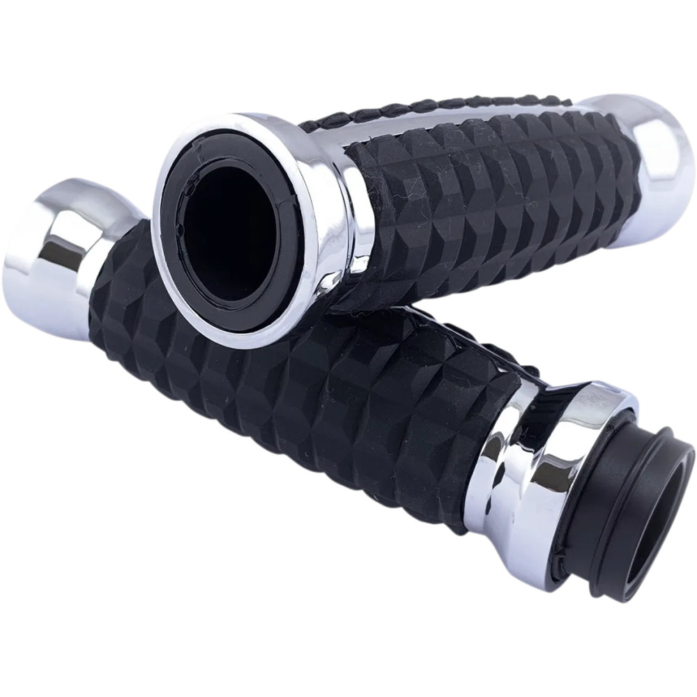 Grenade Grips — 25.4 mm (1") handlebar, Chrome Grenade Grips — 25.4 mm (1") handlebar, Chrome