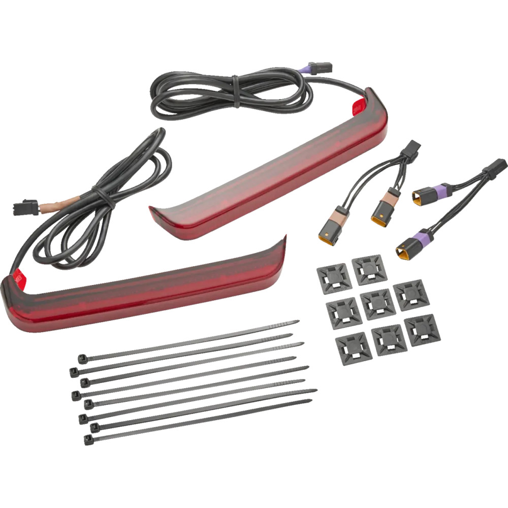 Bag Blades® con Lightstrike® — Harley Davidson® alforja, rojo