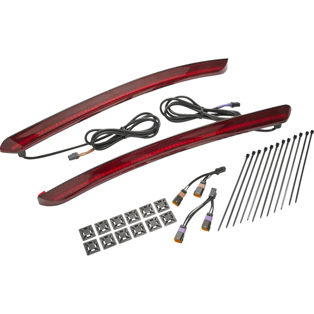 Luces LED Machete™ — luz de alforja, rojo, para Harley Davidson®